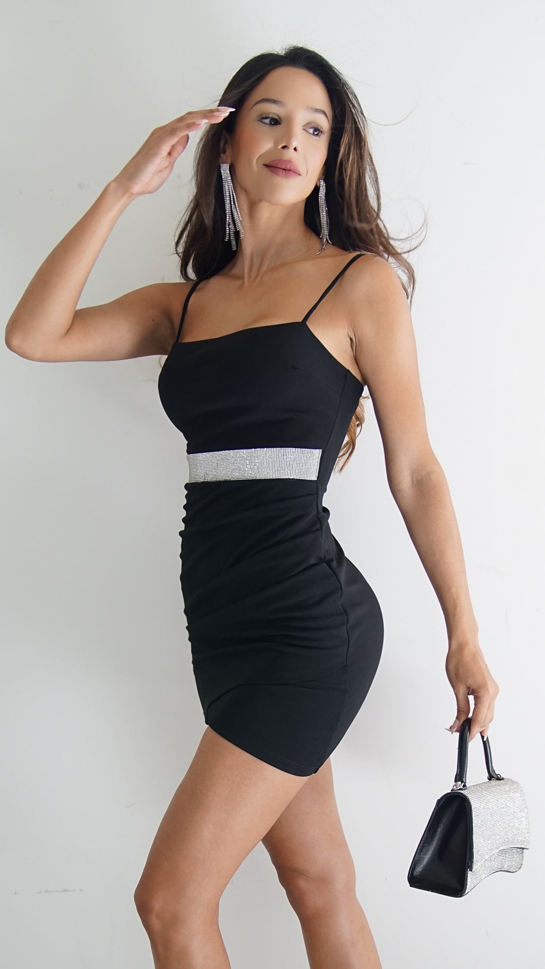 Fergie Mini Bodycon Dress in Black - Steps New York