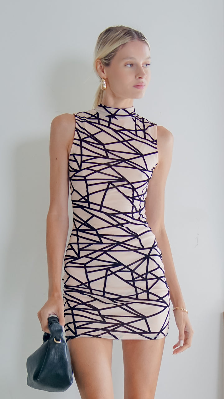 Melvina Sheath Abstract Print Dress - Steps New York