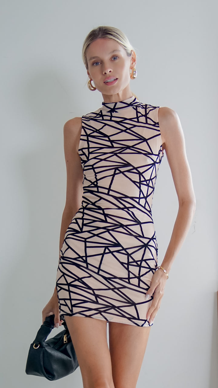 Melvina Sheath Abstract Print Dress - Steps New York