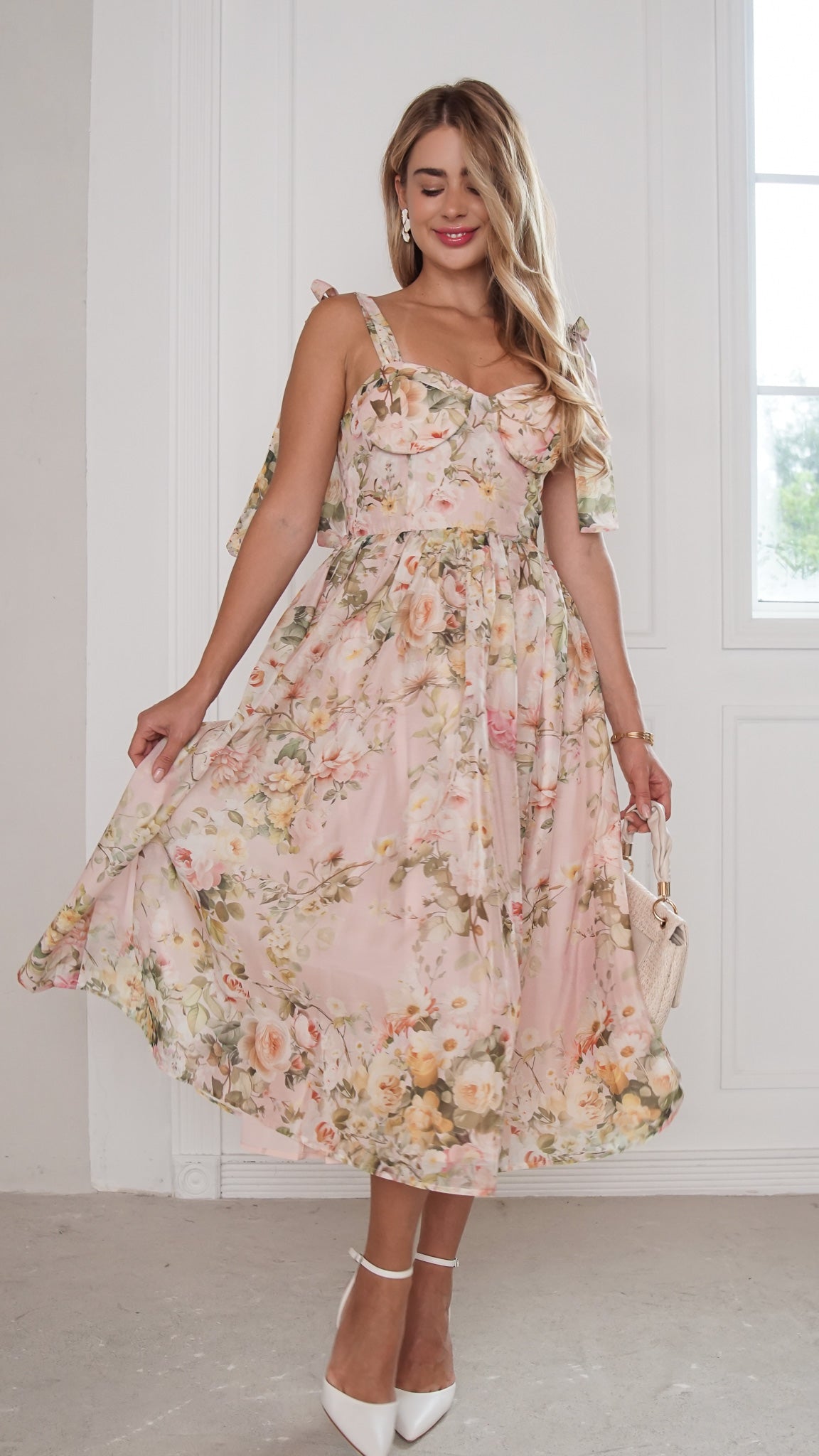 Leslie Midi Dress - Spain Steps New York Leslie Midi Dress - Spain Steps New York