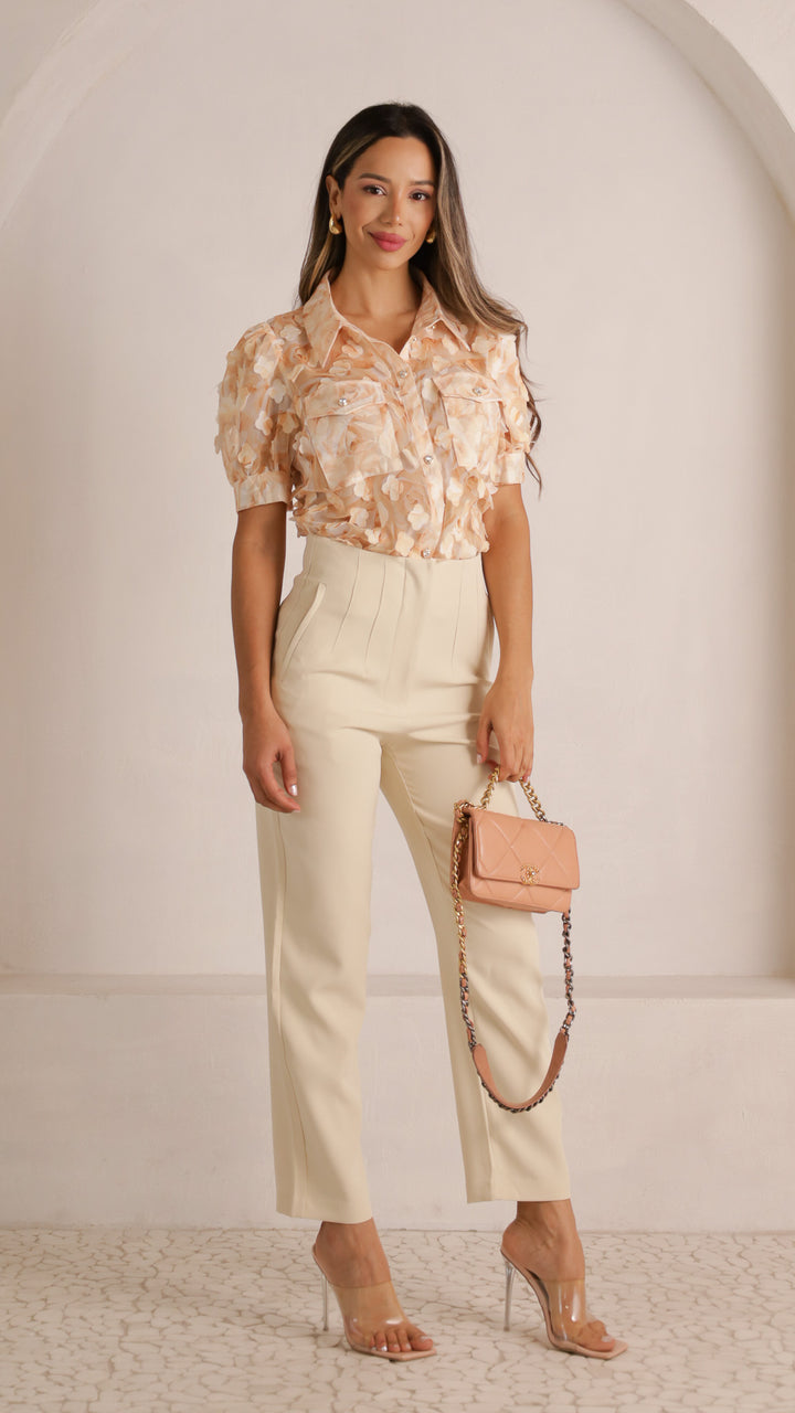 2 image front view_champagne of Miri Pants