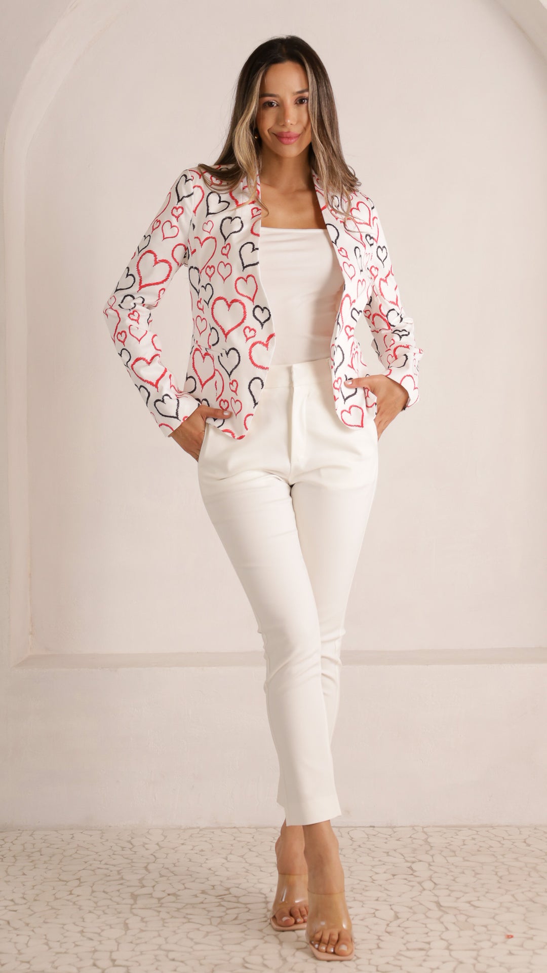 2 image front view_white of Hamara Pants