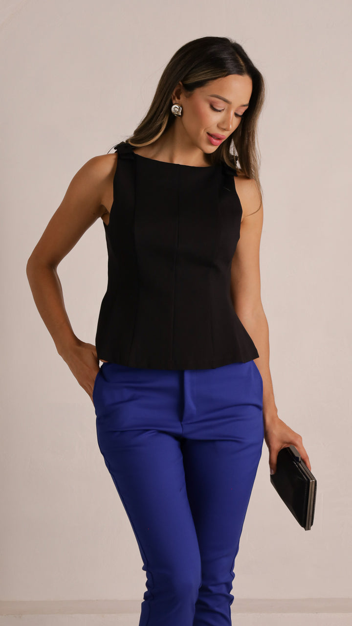 2 image front view_royalblue of Hamara Pants