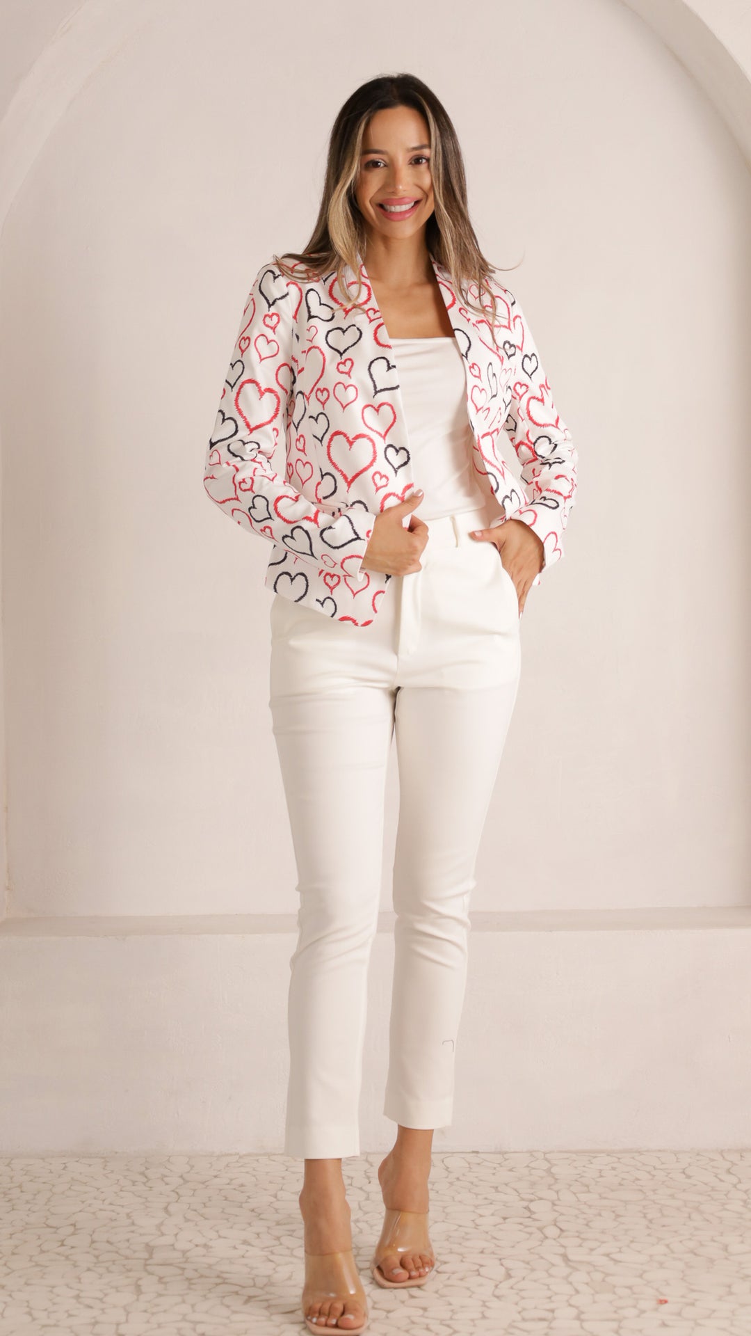 2 image front view_white of Hamara Pants