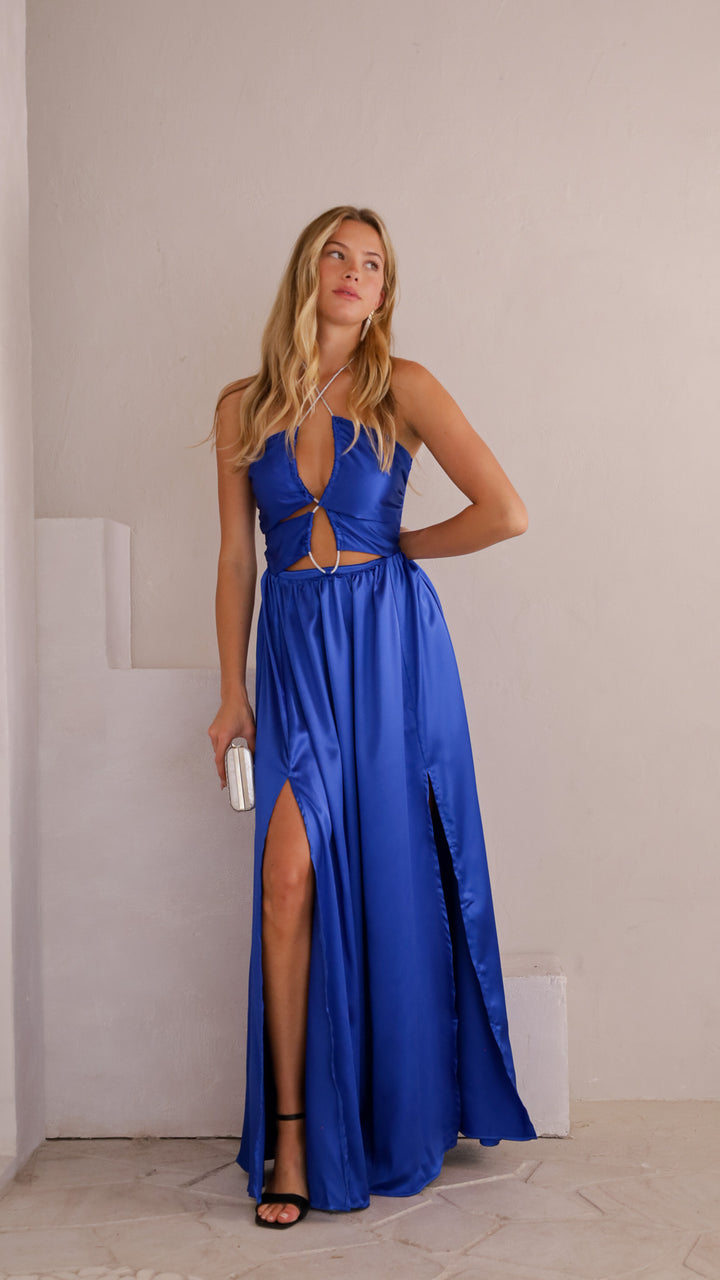 front view image 1 of Liana Satin Maxi Dress