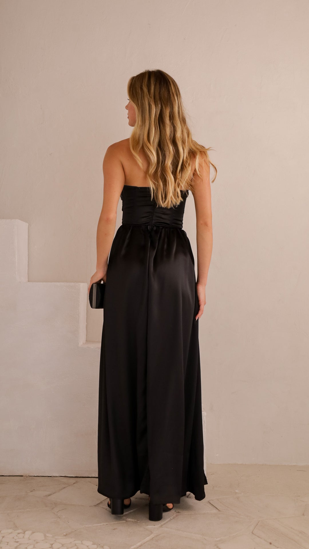 rear view image 1 of Liana Satin Maxi Dress
