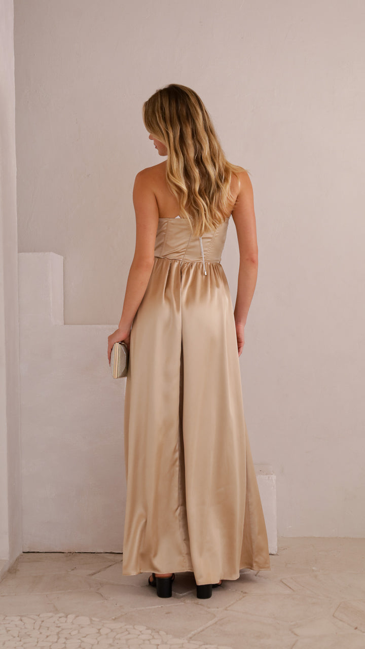 rear view image 1 of Liana Satin Maxi Dress