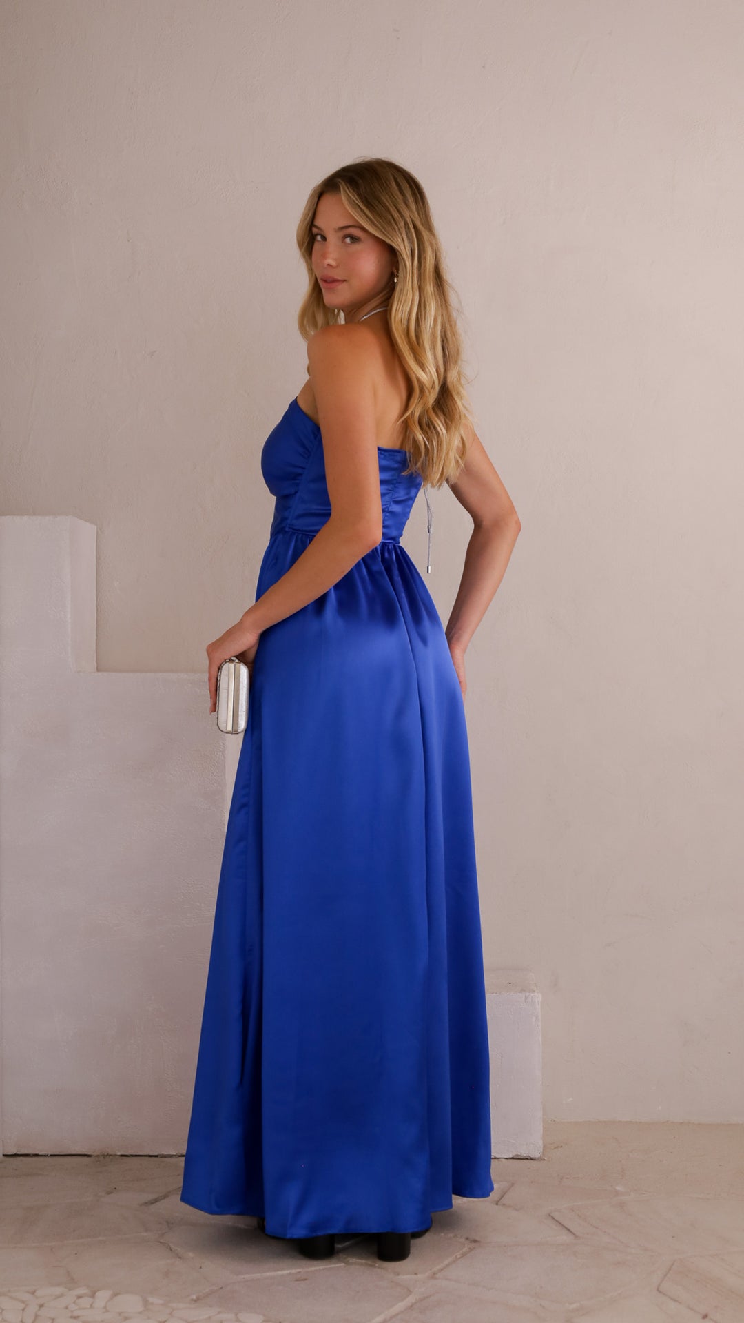 rear view image 1 of Liana Satin Maxi Dress
