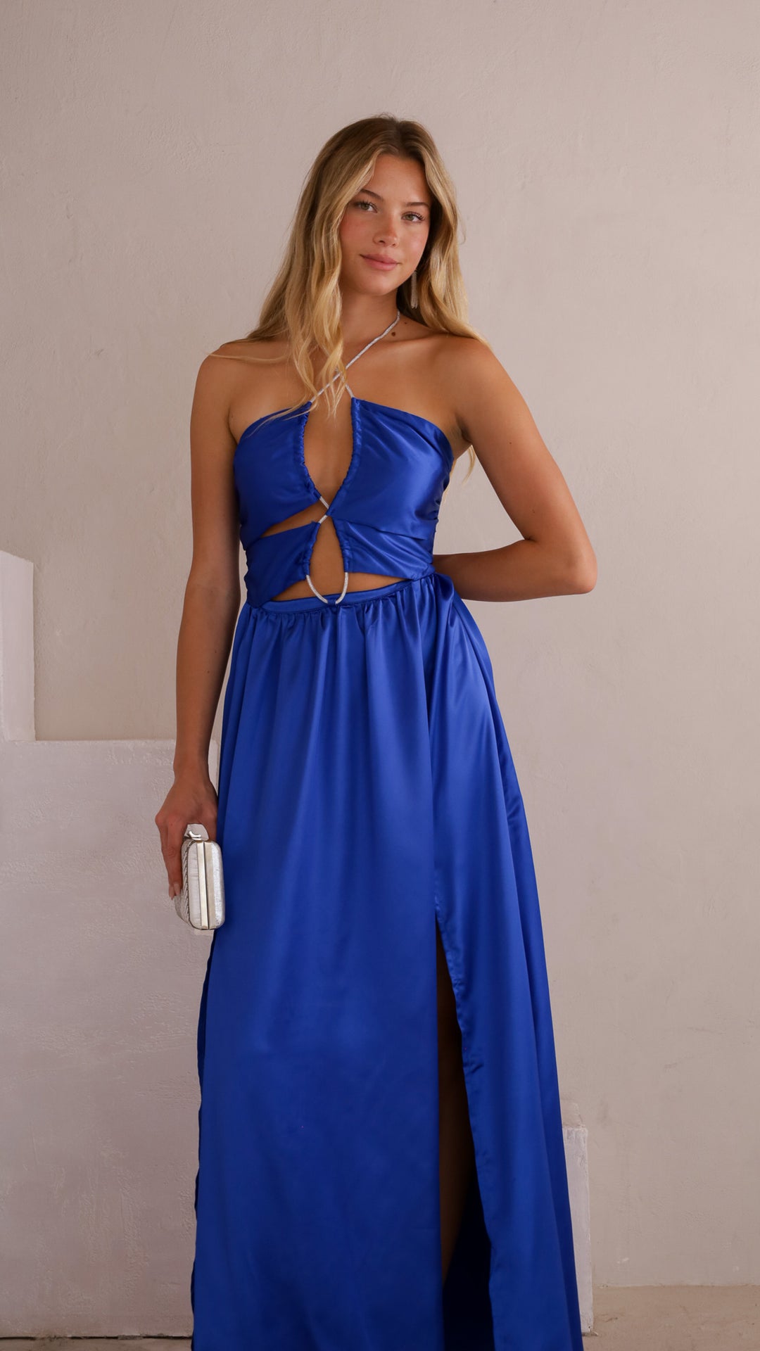 front view image 6 of Liana Satin Maxi Dress
