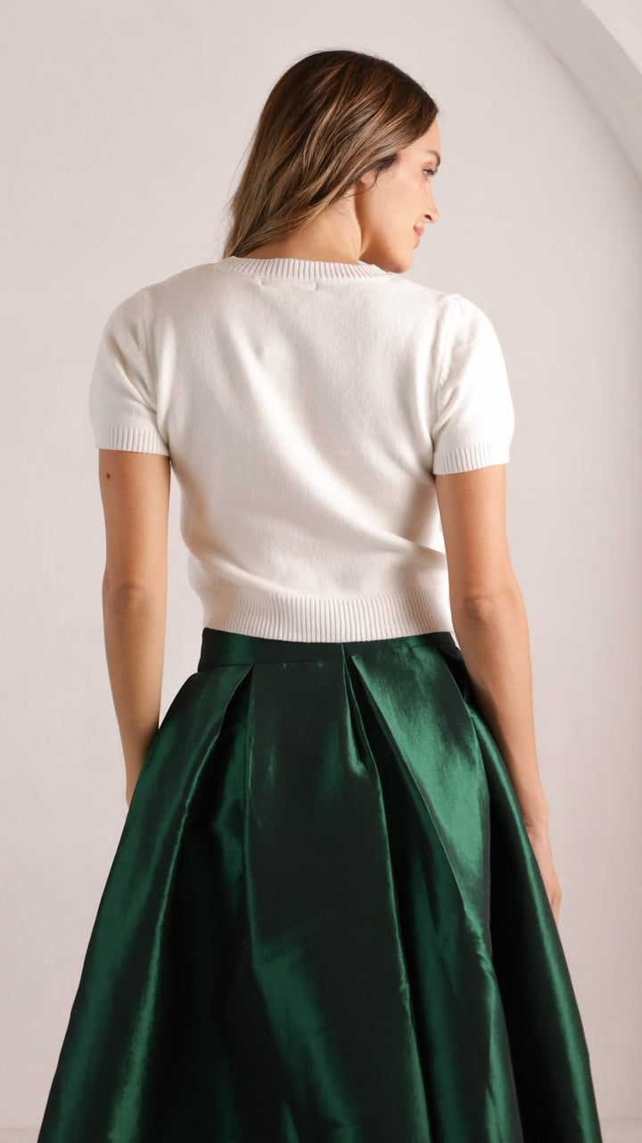 rear view image 1 of Lila Pleated Midi Skirt