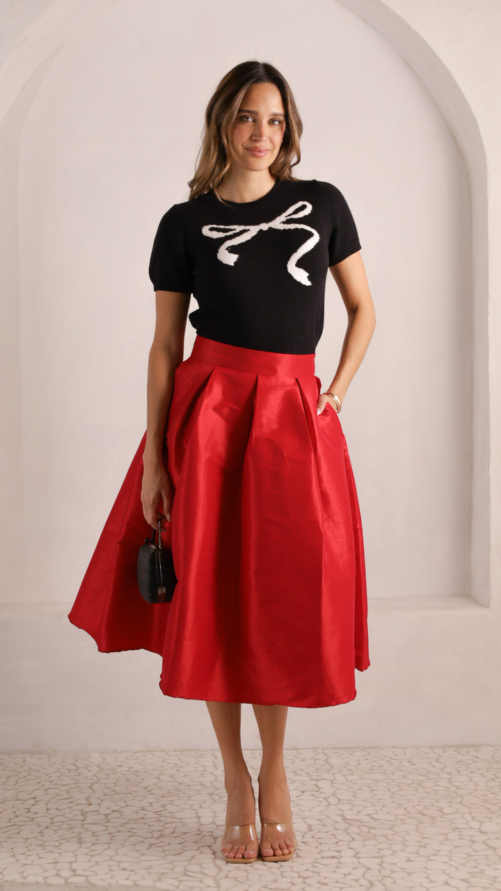 front view image 2 of Lila Pleated Midi Skirt