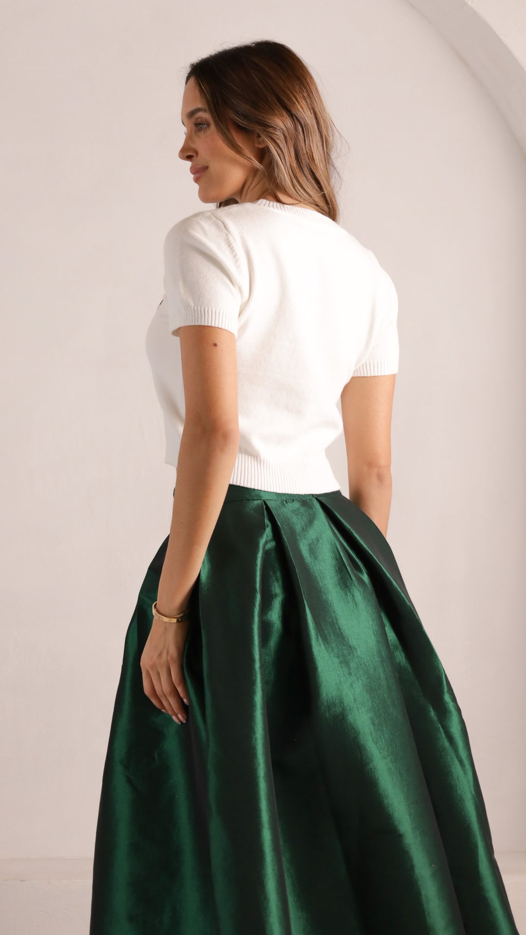 rear view image 2 of Lila Pleated Midi Skirt