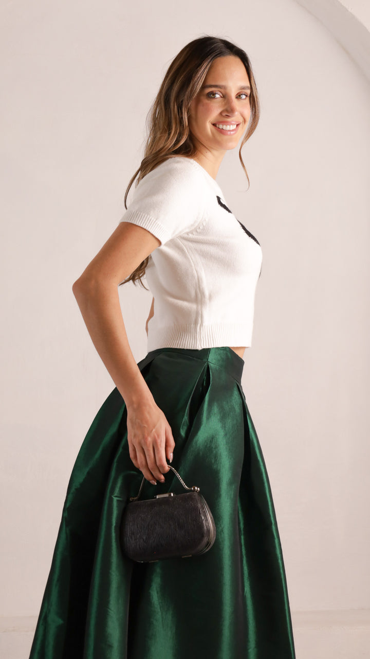 side view image 2 of Lila Pleated Midi Skirt