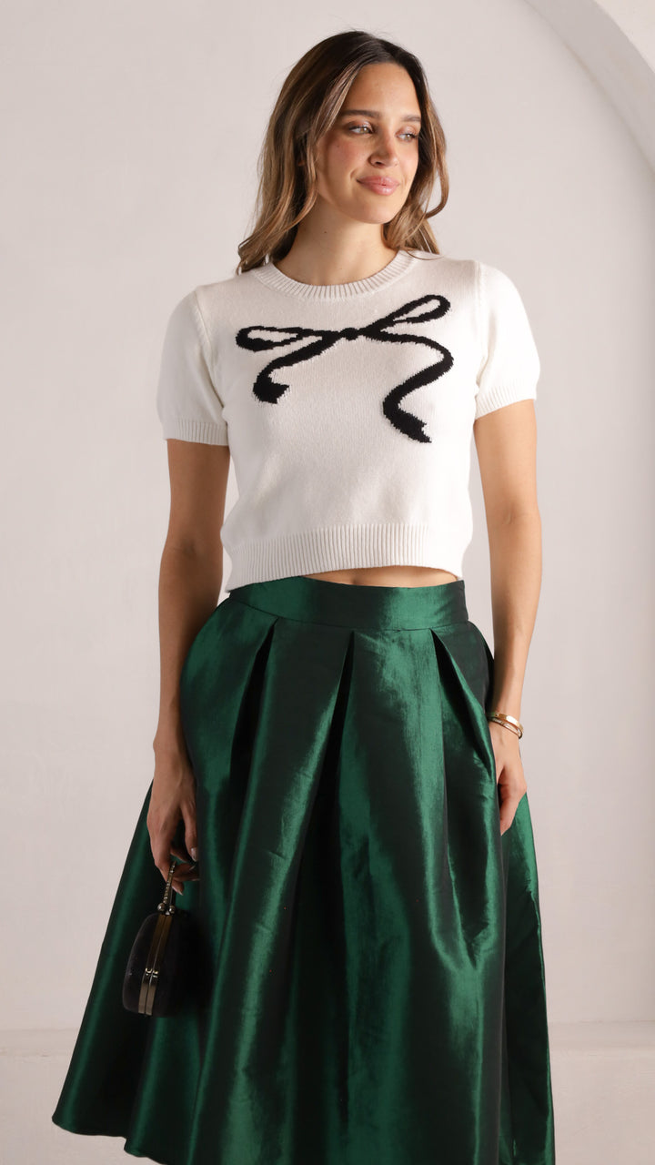 front view image 3 of Lila Pleated Midi Skirt