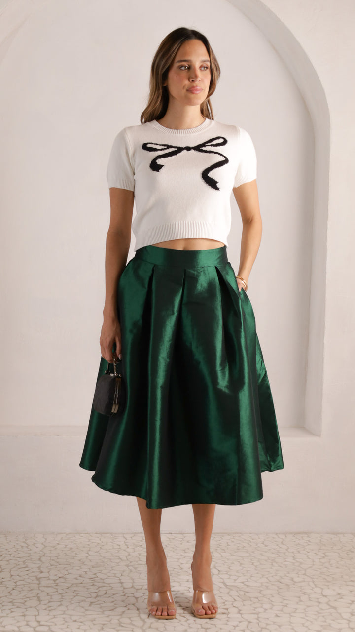 front view image 4 of Lila Pleated Midi Skirt