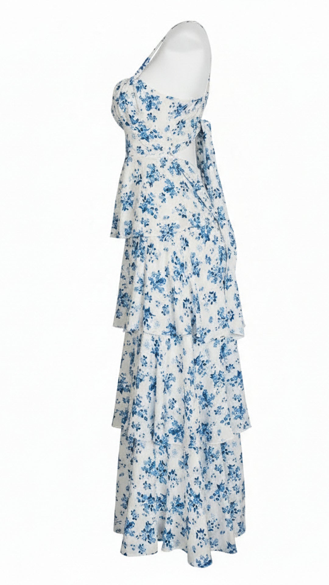 side view image 2 of Luciana Tiered Floral Midi Dress
