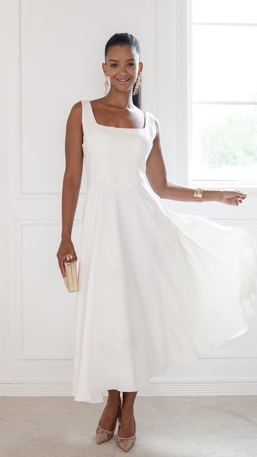 front view image 2 of Elara Midi Dress