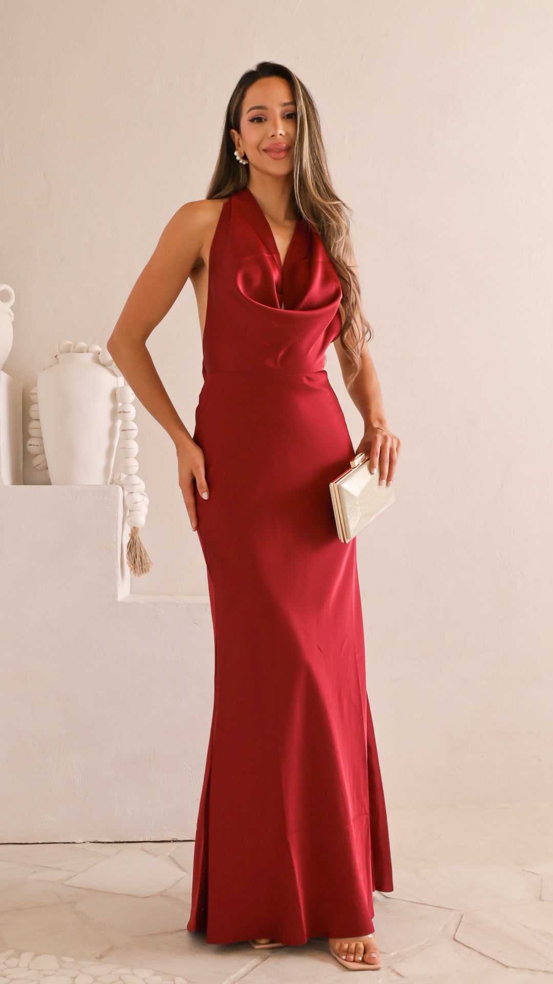 front view image 1 of Amara Satin Gown