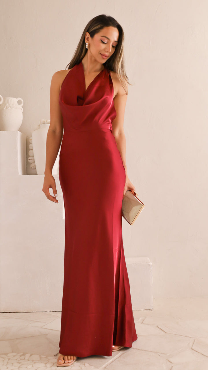 front view image 2 of Amara Satin Gown