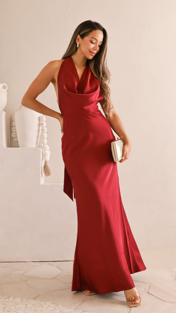 front view image 4 of Amara Satin Gown