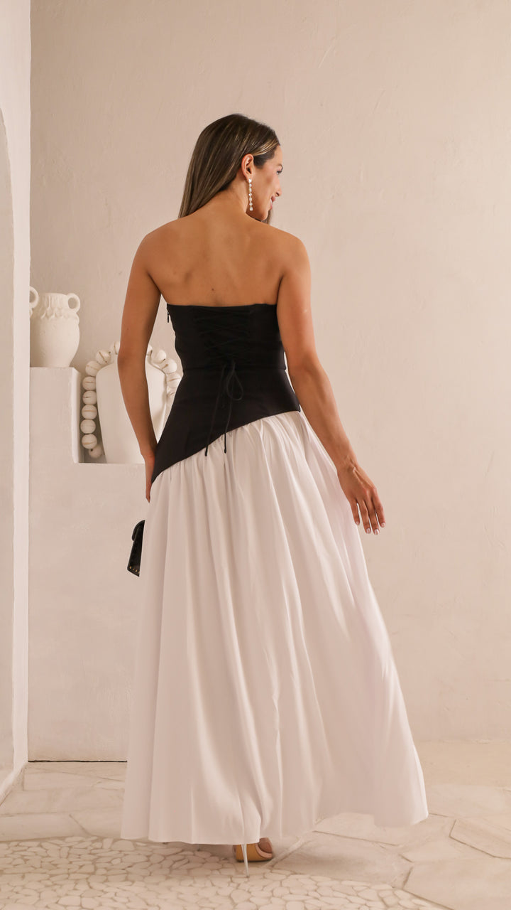 rear view image 1 of Jayla Strapless Maxi Dress