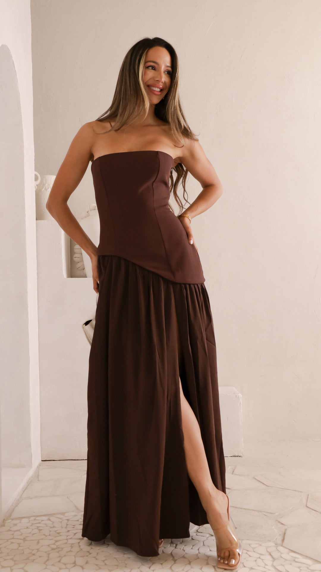 front view image 2 of Jayla Strapless Maxi Dress