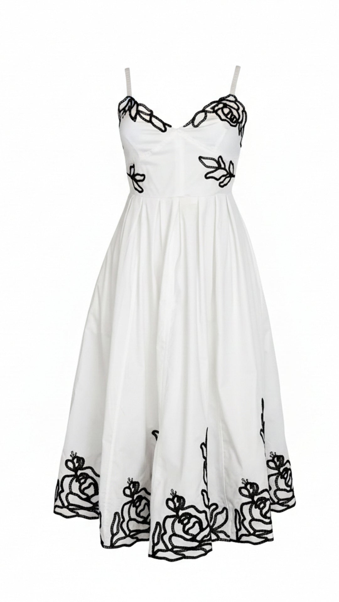 front view image 2 of Elara Embroidered Midi Dress