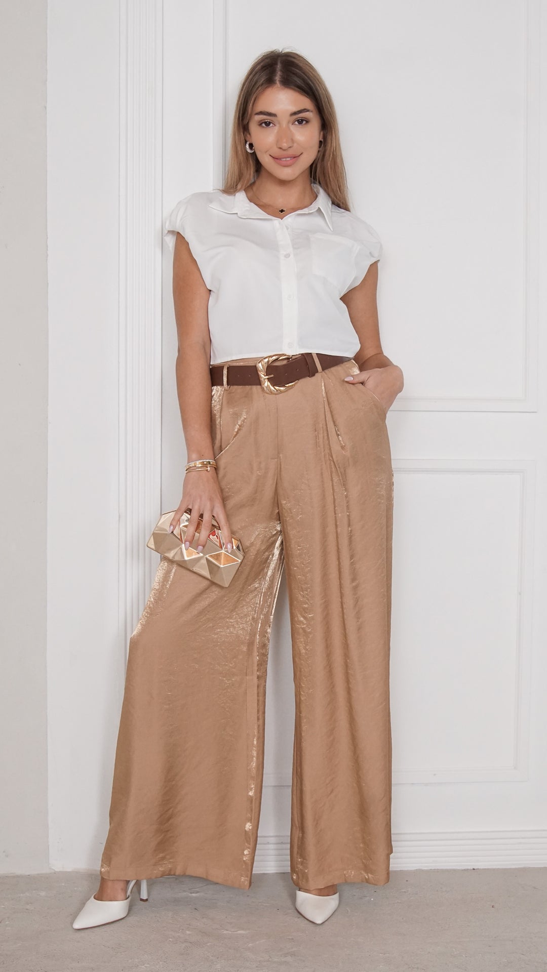 front view image 2 of Mariselle Palazzo Pants