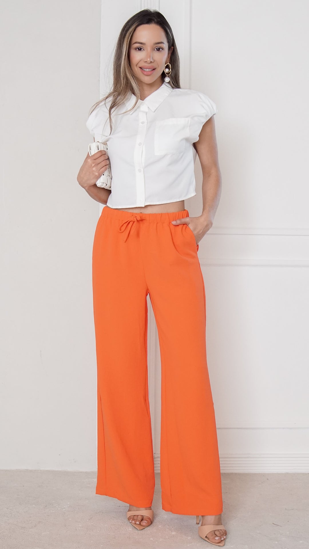 front view image 3 of Solenne Palazzo Pants