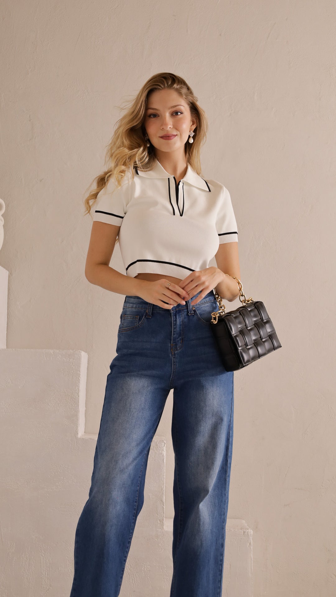 front view image 5 of Soria Polo Crop Top