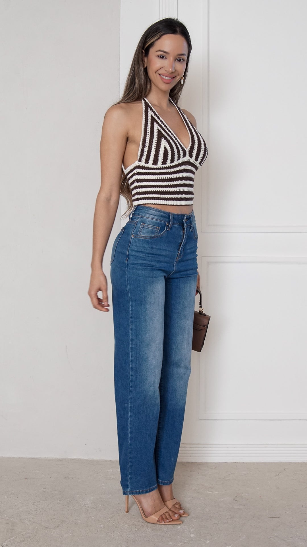 side view image 1 of Alondra Halter Top