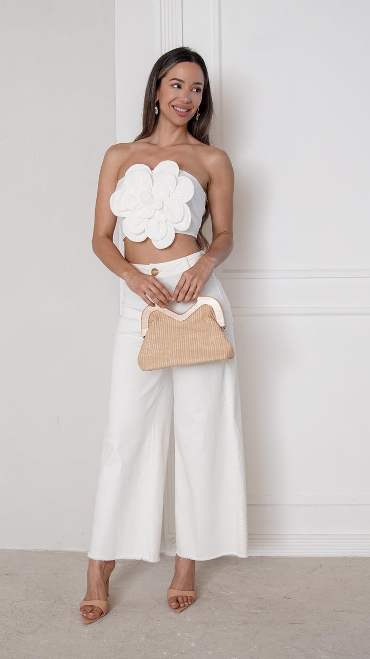 front view image 1 of Camellia Floral Bandeau Top