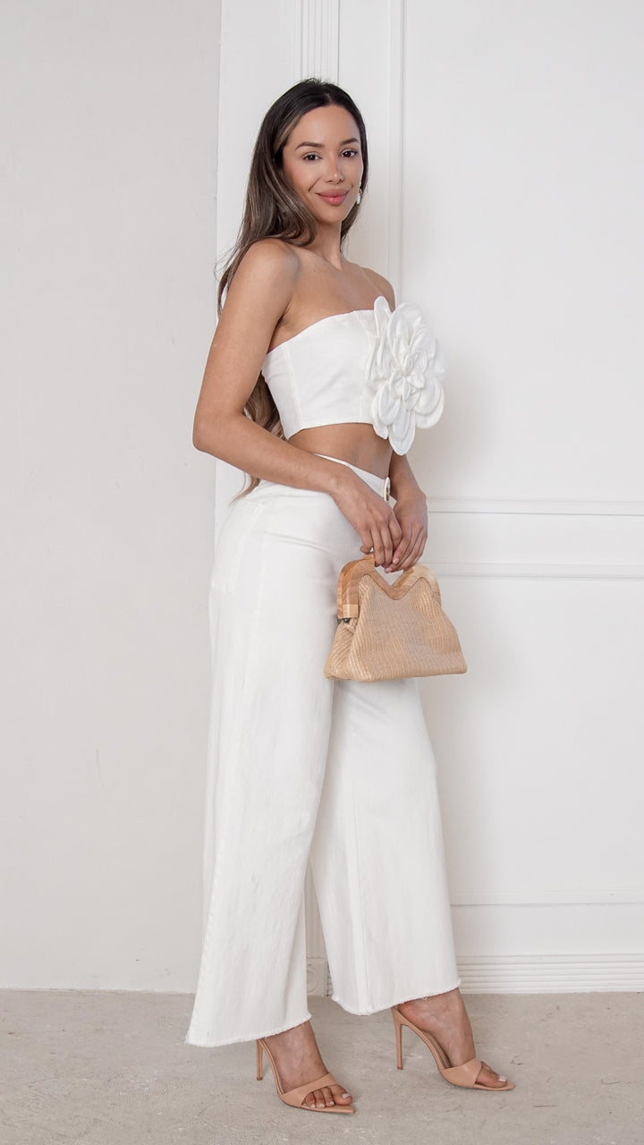 side view image 2 of Camellia Floral Bandeau Top