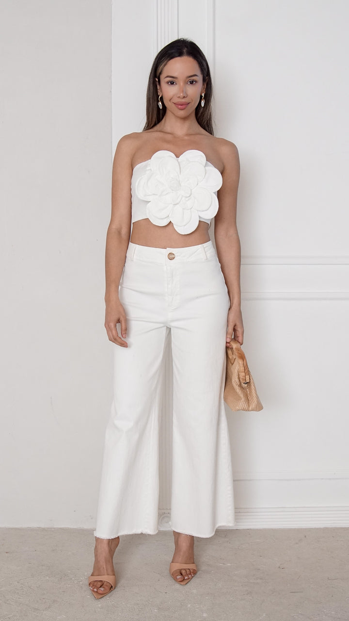 front view image 3 of Camellia Floral Bandeau Top