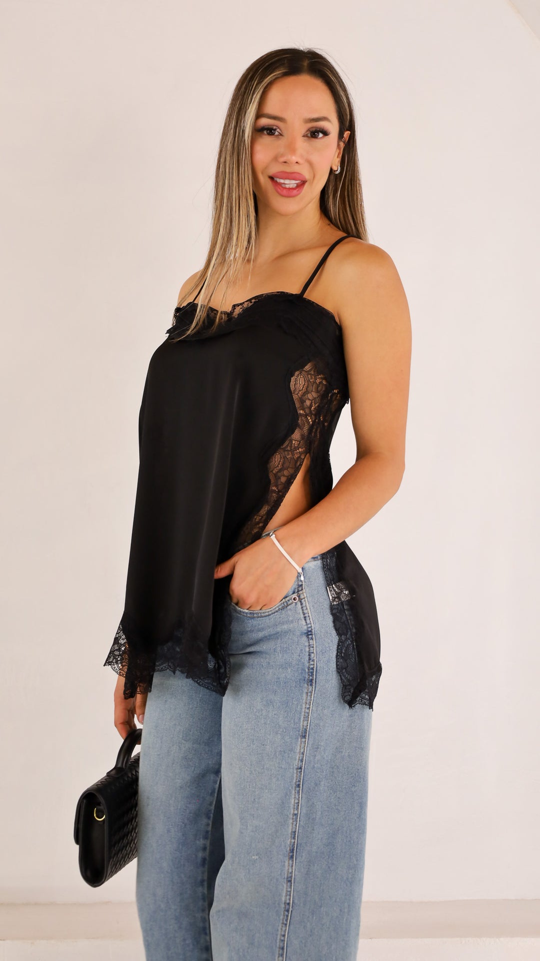 side view image 1 of Sab Lace Top