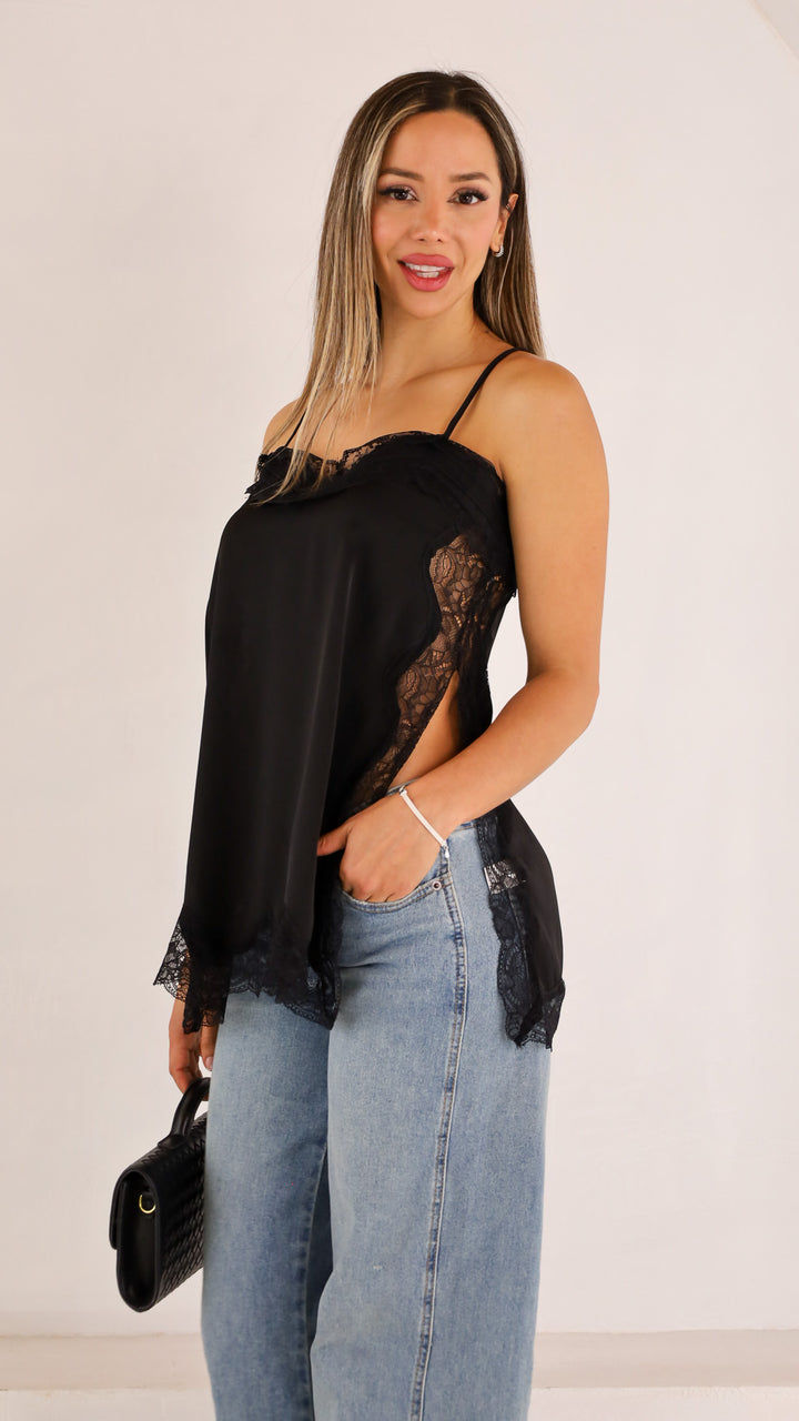 side view image 1 of Sab Lace Top