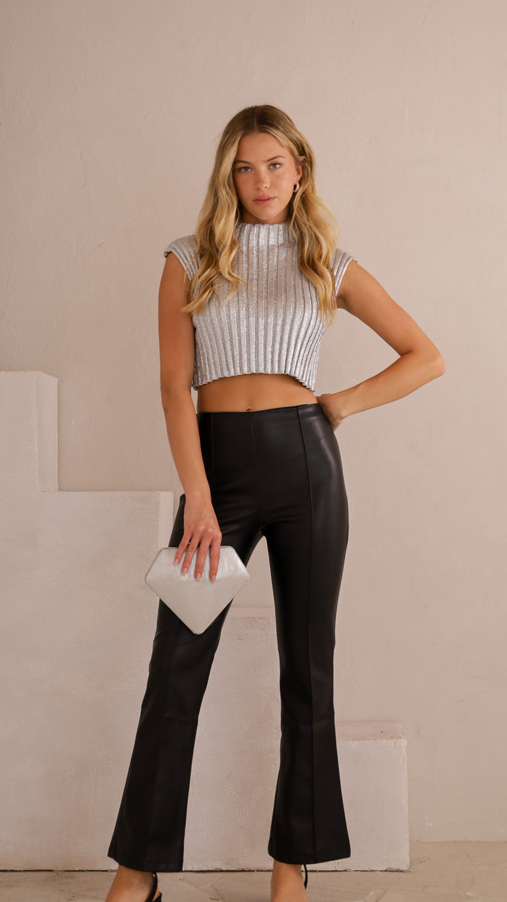 front view image 1 of Kaia Metallic Knit Top