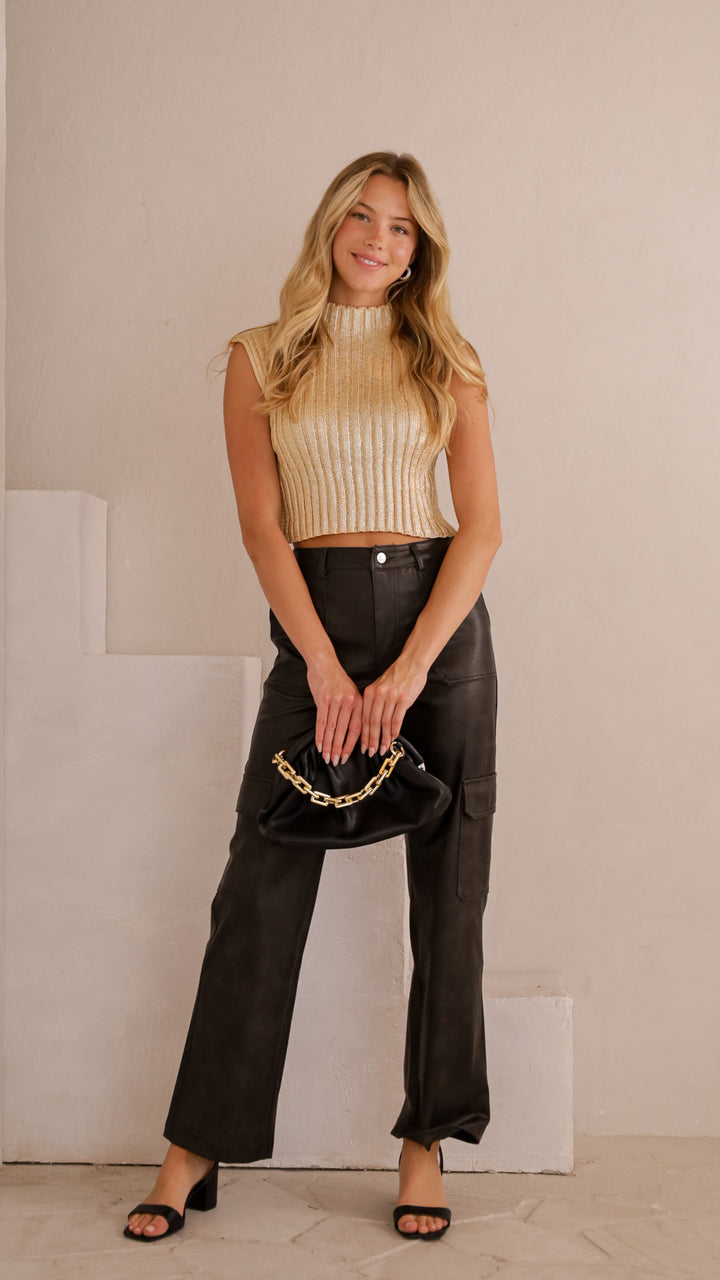 front view image 8 of Kaia Metallic Knit Top