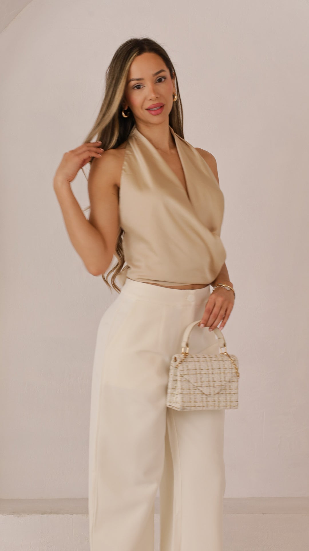 side view image 1 of Arlette Halter Top