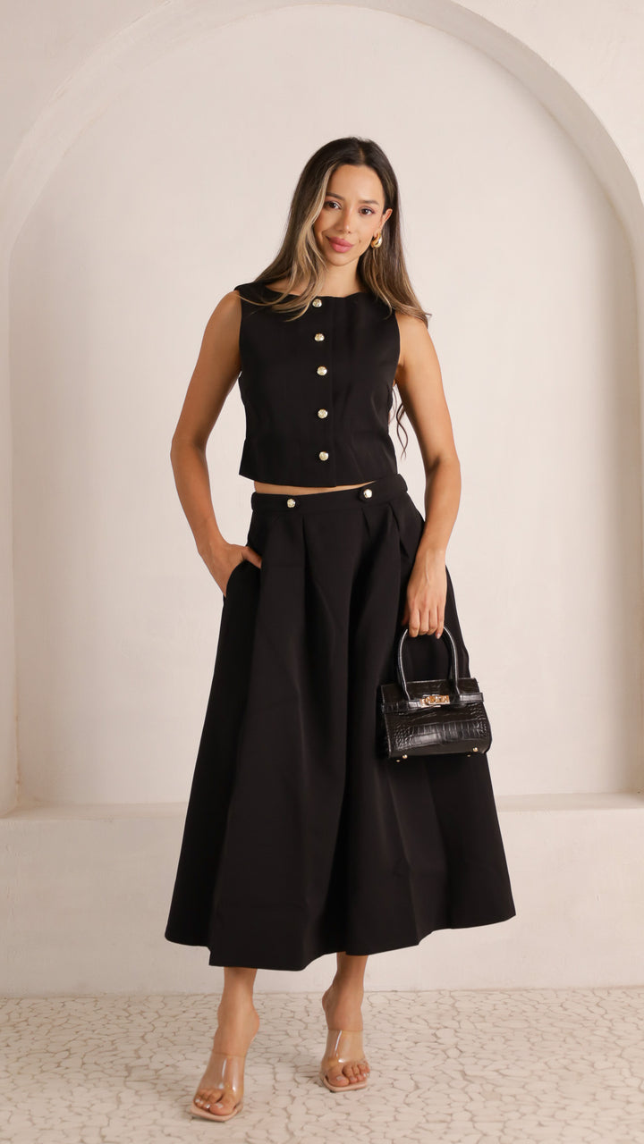 2 image front view_black of Enyel Skirt