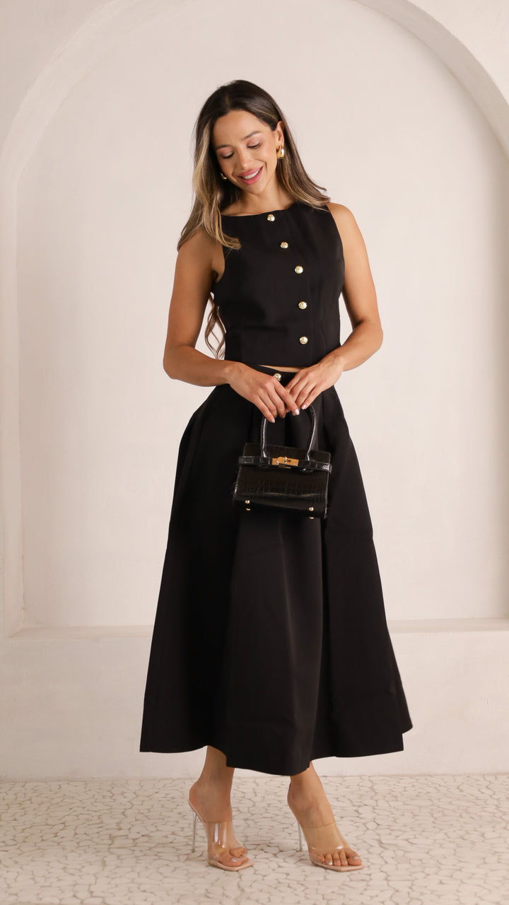 2 image front view_black of Enyel Skirt