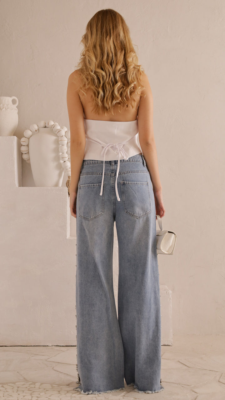 rear view image 1 of Trina Chain-Laced Pants