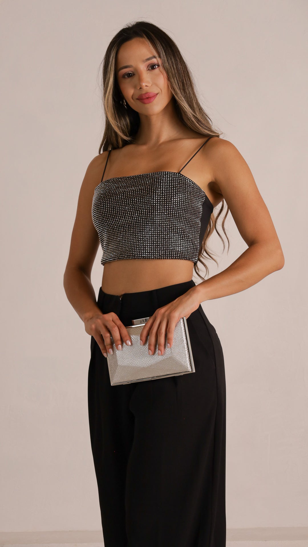 2 image front view_black of Vera Top