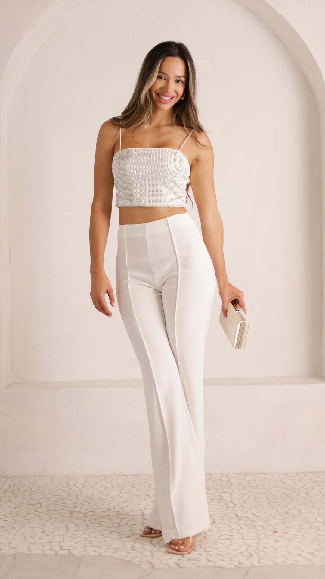 2 image front view_ivory of Vera Top