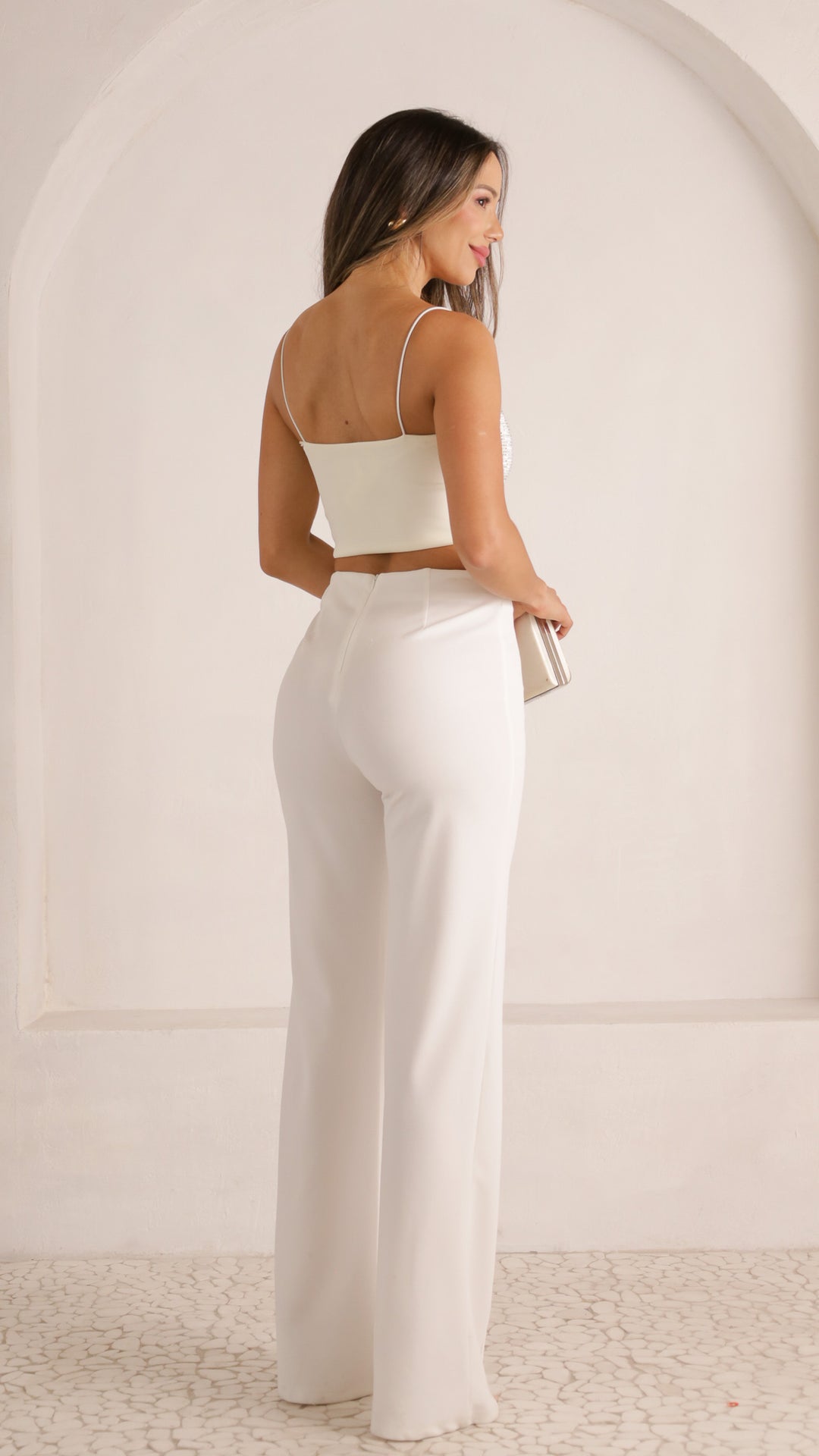 2 image rear view_ivory of Vera Top