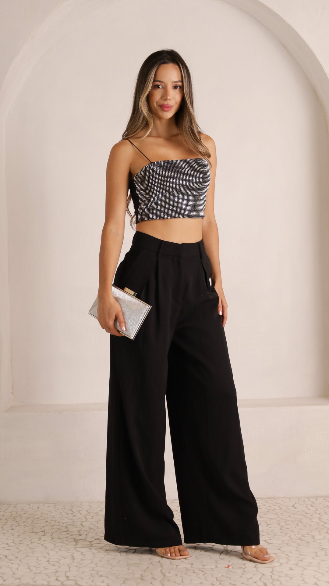 2 image front view_black of Vera Top