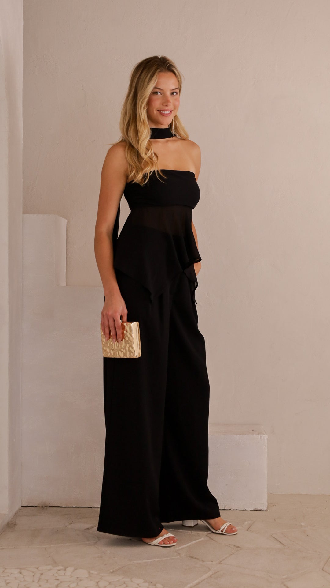 side view image 1 of Amaris Chiffon Drape Top