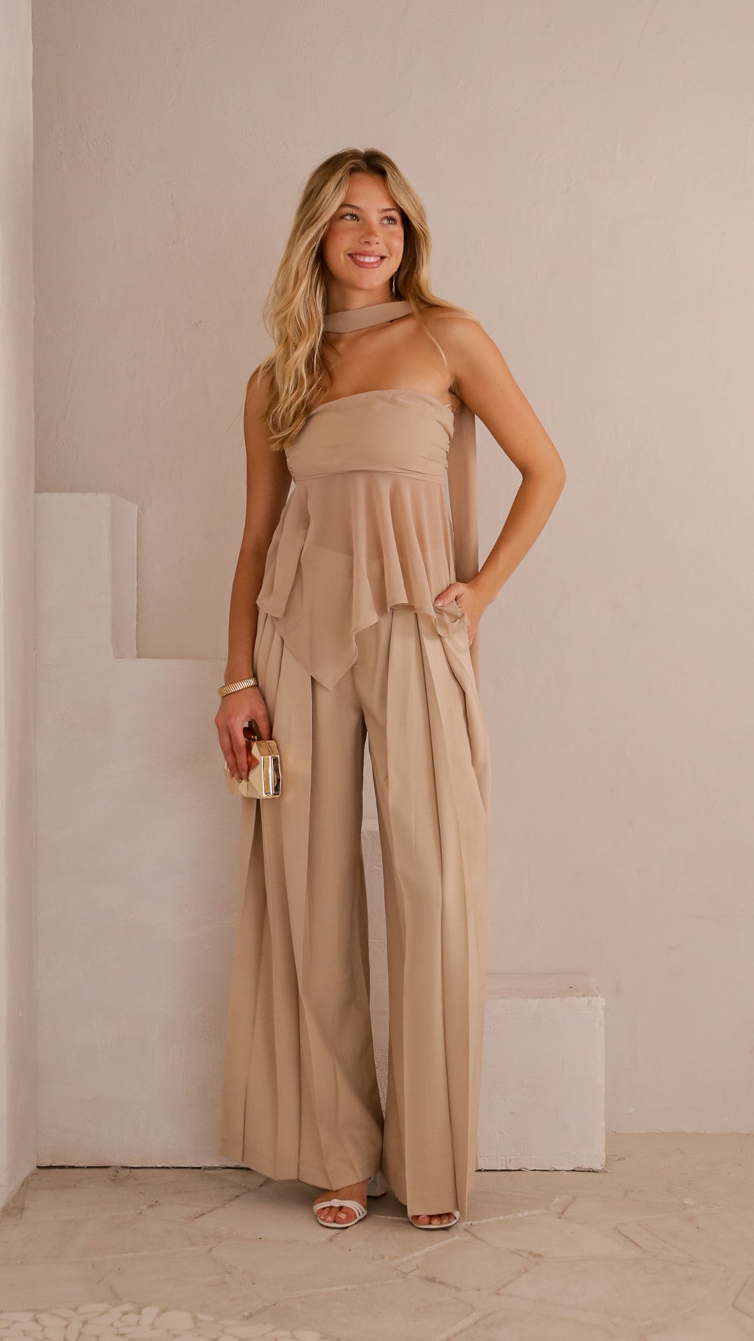 side view image 1 of Amaris Chiffon Drape Top