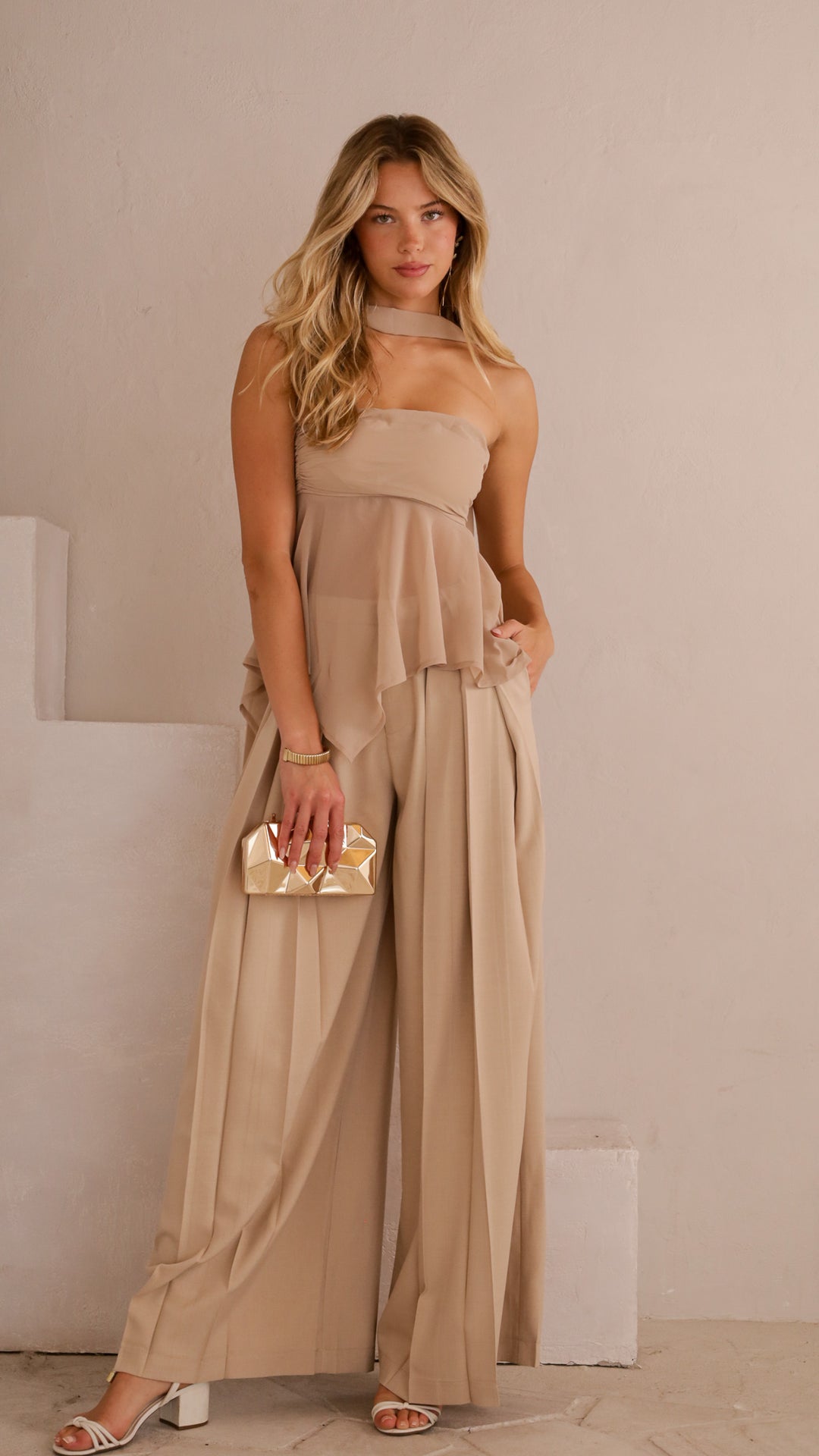 front view image 2 of Amaris Chiffon Drape Top