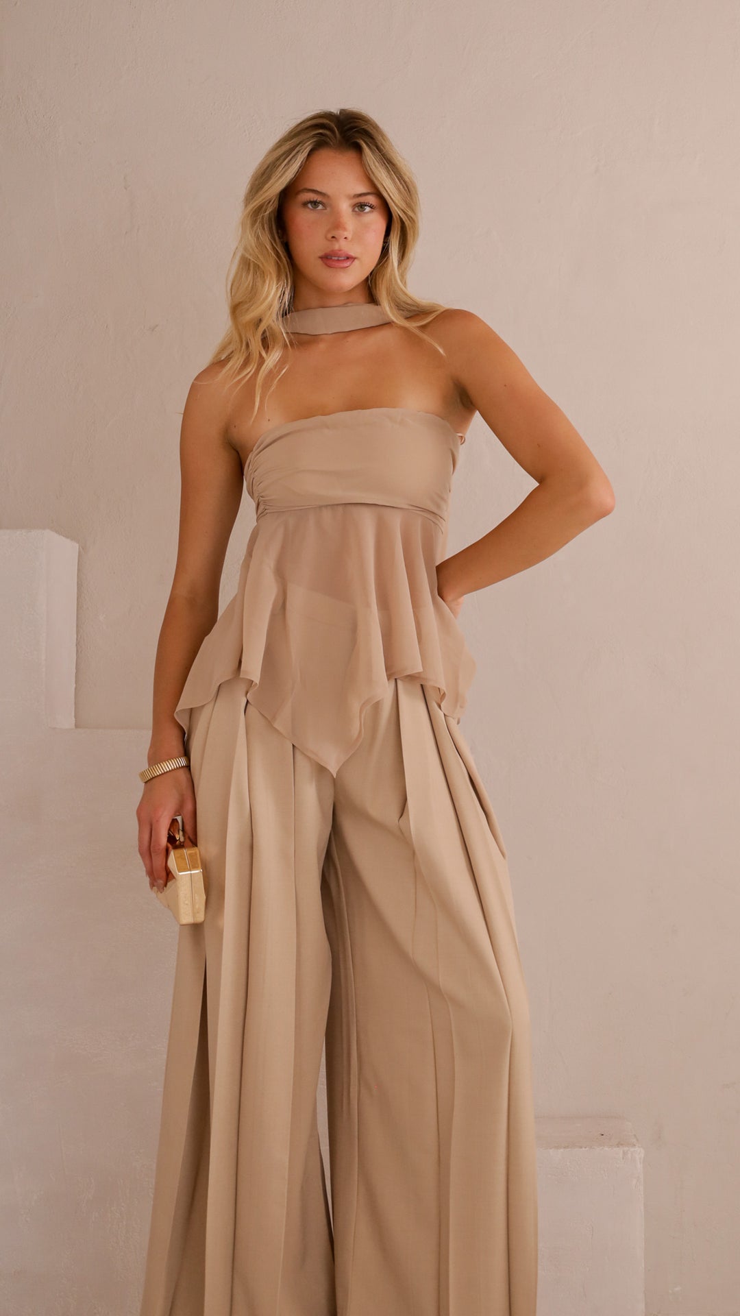 front view image 5 of Amaris Chiffon Drape Top